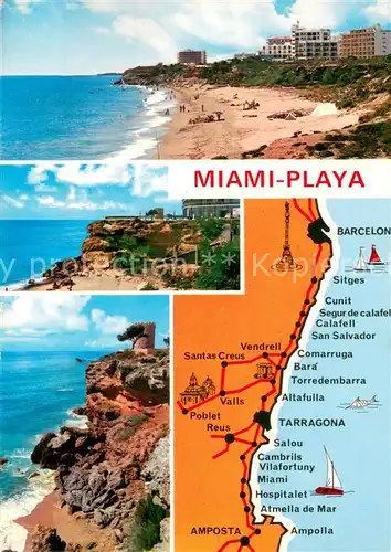 AK / Ansichtskarte Tarragona_ES Miami Playa Montraig Diversos aspectos 