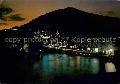 AK / Ansichtskarte Budva_Montenegro Nachtaufnahme 