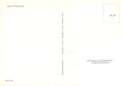 AK / Ansichtskarte Cattolica__Provincia_Rimini_IT Promenade Strandpartien 