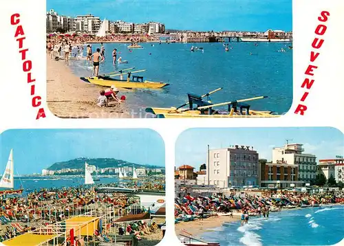 AK / Ansichtskarte Cattolica__Provincia_Rimini_IT Alberghi e Spiaggia 
