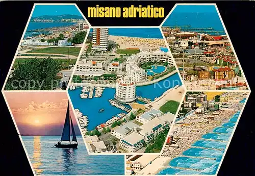 AK / Ansichtskarte Misano_Adriatico_Rimini_IT Fliegeraufnahmen Teilansichten 