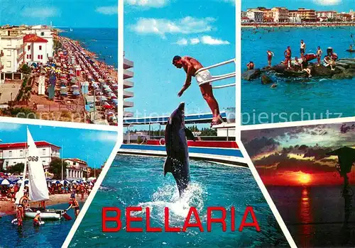 AK / Ansichtskarte Bellaria_Rimini_IT Strandpartien Delphinarium 