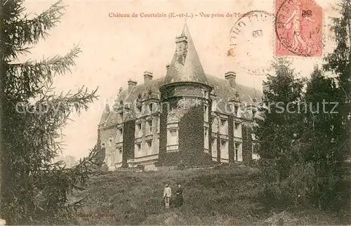 AK / Ansichtskarte Courtalain_28_Eure et Loir Chateau de Courtalain Vue prise du Moulin 