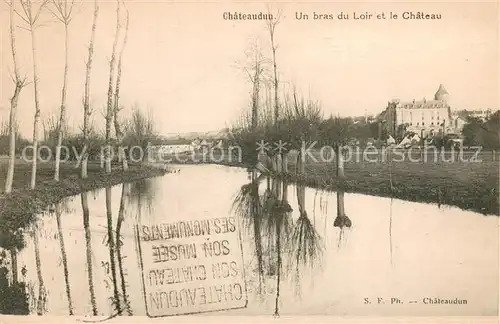 AK / Ansichtskarte Chateaudun_28_Eure et Loir Un bras du Loir et le Chateau 
