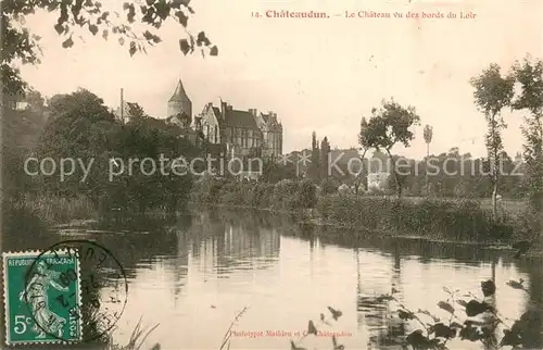 AK / Ansichtskarte Chateaudun_28_Eure et Loir Le Chateau vu des bords du Loir 