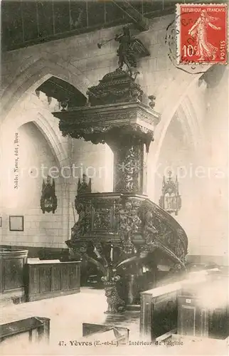 AK / Ansichtskarte Yevres_28_Eure et Loir Interieur de l Eglise 