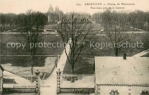 AK / Ansichtskarte Argentan_61 Champ de Manoeuvres Panorama pris de la Caserne 