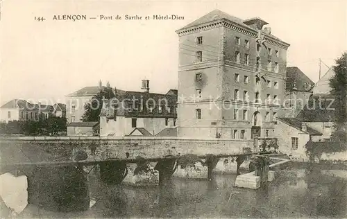 AK / Ansichtskarte Alencon_61 Pont de Sarthe et Hotel Dieu 