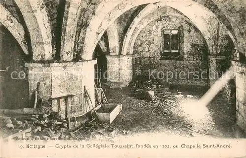 AK / Ansichtskarte Mortagne_61 au Perche_Orne Crypte de la Collegiale Toussaint ou Chapelle Saint Andre 