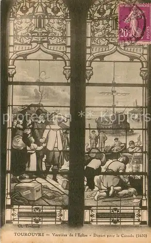 AK / Ansichtskarte Tourouvre_61 Verriere de lEglise Depart pour le Canada 1650 