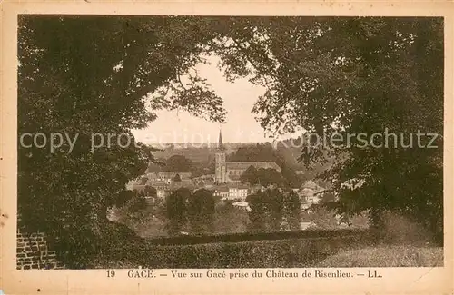 AK / Ansichtskarte Gace_61 Vue sur Gace prise du Chateau de Risenlieu 