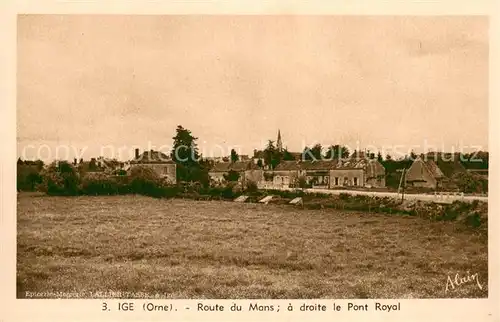 AK / Ansichtskarte Ige_61_Orne Route du Mans a droite le Pont Royal 