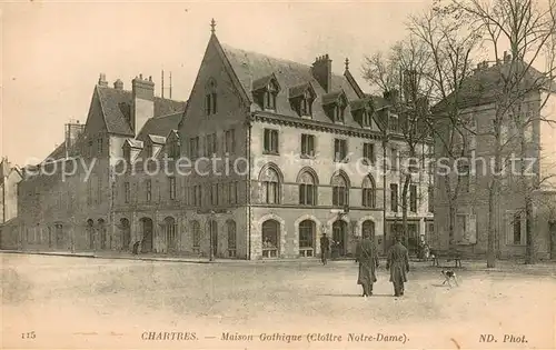 AK / Ansichtskarte Chartres_28 Maison Gotique Cloitre Notre Dame 