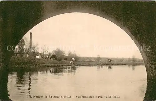 AK / Ansichtskarte Nogent le Rotrou Vue prise sous le Pont Saint Hilaire Nogent le Rotrou