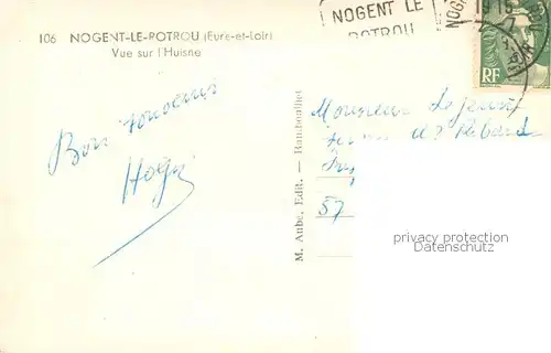 AK / Ansichtskarte Nogent le Rotrou Vue sur l Huisne Nogent le Rotrou
