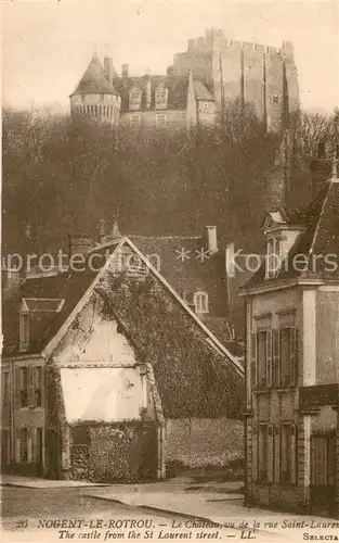 AK / Ansichtskarte Nogent le Rotrou Le Chateau vu de la rue Saint Laurent Nogent le Rotrou