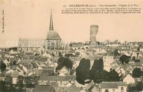 AK / Ansichtskarte Gallardon_28 Vue d ensemble Eglise et la Tour 