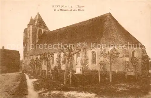 AK / Ansichtskarte Blevy_Maillebois_28 Eglise et Monument aux Morts 