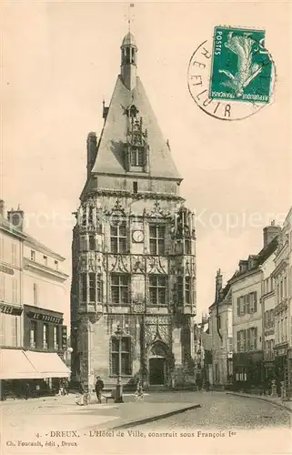 AK / Ansichtskarte Dreux_28 Hotel de Ville construit sous Francois Ier 