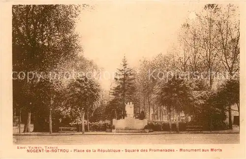 AK / Ansichtskarte Nogent le Rotrou Place de la Republique Square des Promenades Monument aux Morts Nogent le Rotrou