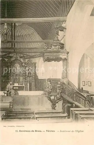 AK / Ansichtskarte Yevres_28_Eure et Loir Interieur de l eglise 