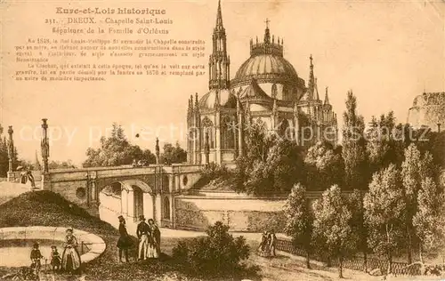 AK / Ansichtskarte Dreux_28 Chapelle Saint Louis Eure et Loir historique Sepulture de la Famille d Orleans Dessin Kuenstlerkarte 