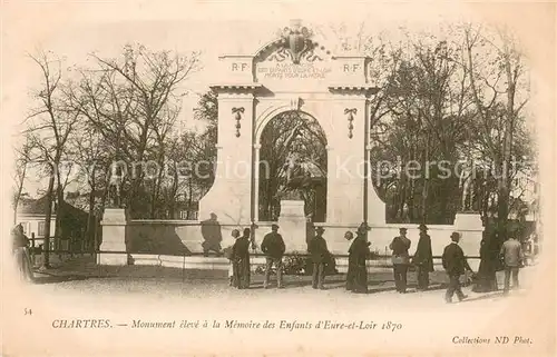 AK / Ansichtskarte Chartres_28 Monument eleve a la Memoire des Enfants d Eure et Loire 1870 