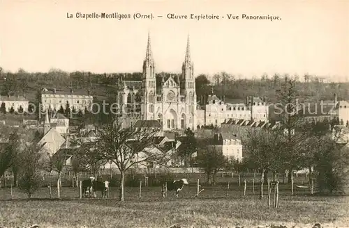 AK / Ansichtskarte La_Chapelle Montligeon_61 Oeuvre Expiatoire vue panoramique Basilique Notre Dame 