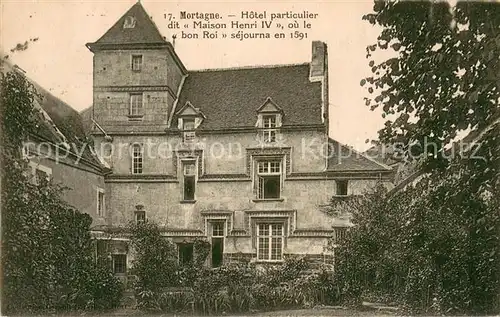 AK / Ansichtskarte Mortagne_61 au Perche_Orne Hotel particulier dit Maison Henri IV 