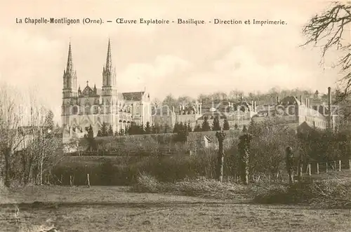AK / Ansichtskarte La_Chapelle Montligeon_61 Oeuvre Expiatoire Basilique Direction et Imprimerie 