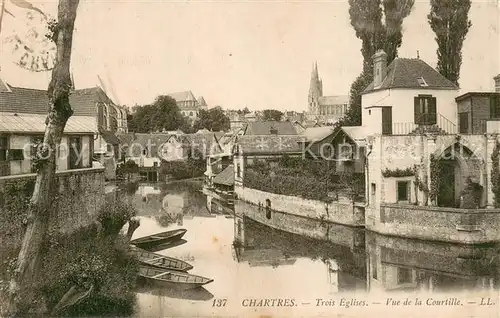 AK / Ansichtskarte Chartres_28 Trois eglises vue de la Courtille 