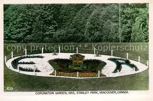 AK / Ansichtskarte Vancouver_BC_Canada Coronation Garden   Stanley PArk 