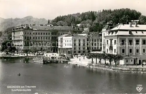 AK / Ansichtskarte Gmunden_Traunsee Schiffslandeplatz 