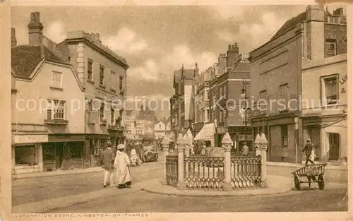 AK / Ansichtskarte Kingston on Thames_London_UK Coronation Stone 