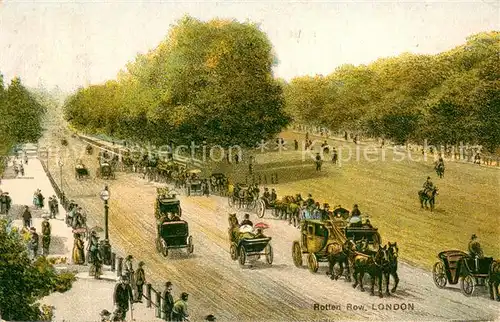 AK / Ansichtskarte London__UK Rotton Row Kutschen Gespanne 