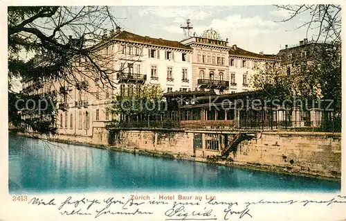 AK / Ansichtskarte Zuerich_ZH Hotel Baur au Lac Zuerich_ZH