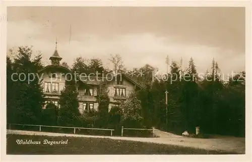 AK / Ansichtskarte Zuerich_ZH Waldhaus Degenried Zuerich_ZH