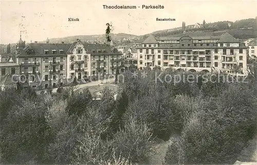 AK / Ansichtskarte Zuerich_ZH Theodosianum Klinik Sanatorium Park Zuerich_ZH