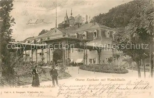 AK / Ansichtskarte Schlangenbad_Taunus Oberes Kurhaus mit Wandelhalle Schlangenbad_Taunus