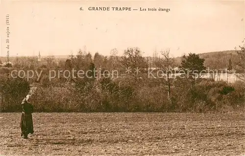 AK / Ansichtskarte Soligny la Trappe Abbaye de la Grande Trappe les trois etangs Soligny la Trappe