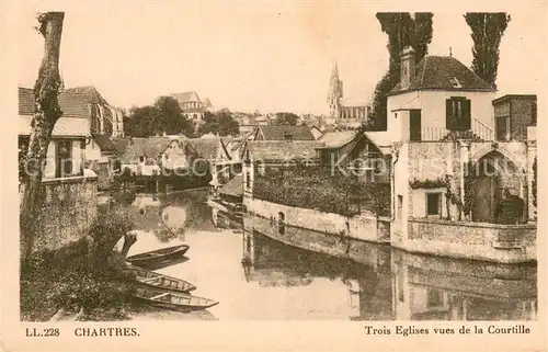 AK / Ansichtskarte Chartres_28 Trois eglises vues de la Courtille 