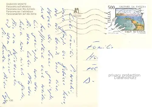 AK / Ansichtskarte Gabicce_Monte_IT Panorama sull adriatico 