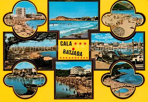 AK / Ansichtskarte Cala_Ratjada_Mallorca Strand Hotels Hafen Fischerboote Panorama Cala_Ratjada_Mallorca