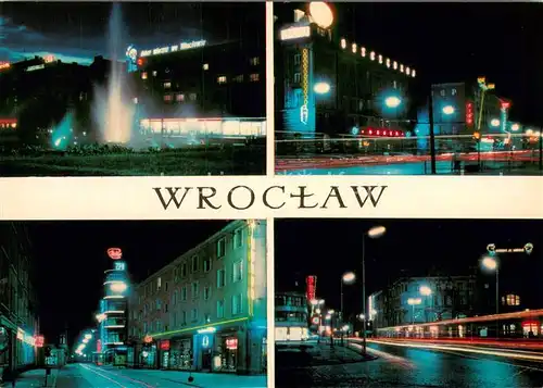 AK / Ansichtskarte Wroclaw Motive Innenstadt Nachtaufnahmen Wroclaw