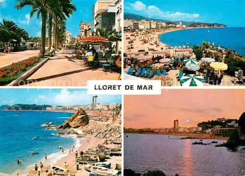 AK / Ansichtskarte Lloret_de_Mar Panorama Kuestenort Strand Strassencafes Lloret_de_Mar