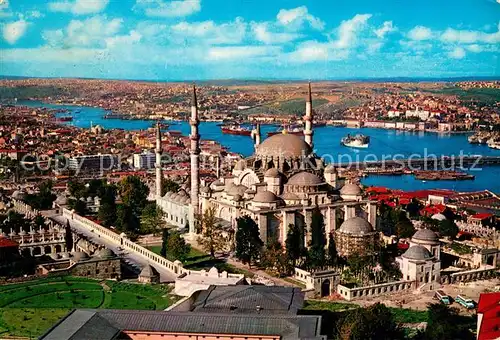 AK / Ansichtskarte Istanbul_Constantinopel_TK Mosque of Soliman and the Golden Horn 