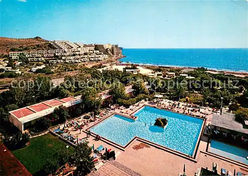 AK / Ansichtskarte San_Agustin_Gran_Canaria Playa de San Agustin y Nueva Suecia Piscina San_Agustin_Gran_Canaria