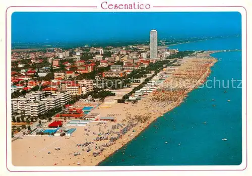 AK / Ansichtskarte Cesenatico Panorama della spiaggia e alberghi veduta aerea Cesenatico