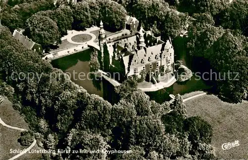 AK / Ansichtskarte Luetetsburg Schloss Fuerst zu Innund Knyphausen Fliegeraufnahme Luetetsburg