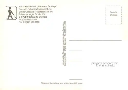 AK / Ansichtskarte Osterode_Harz Sanatorium Hermann Schimpf Gastraeume Wassertretanlagen Hallenbad Osterode_Harz